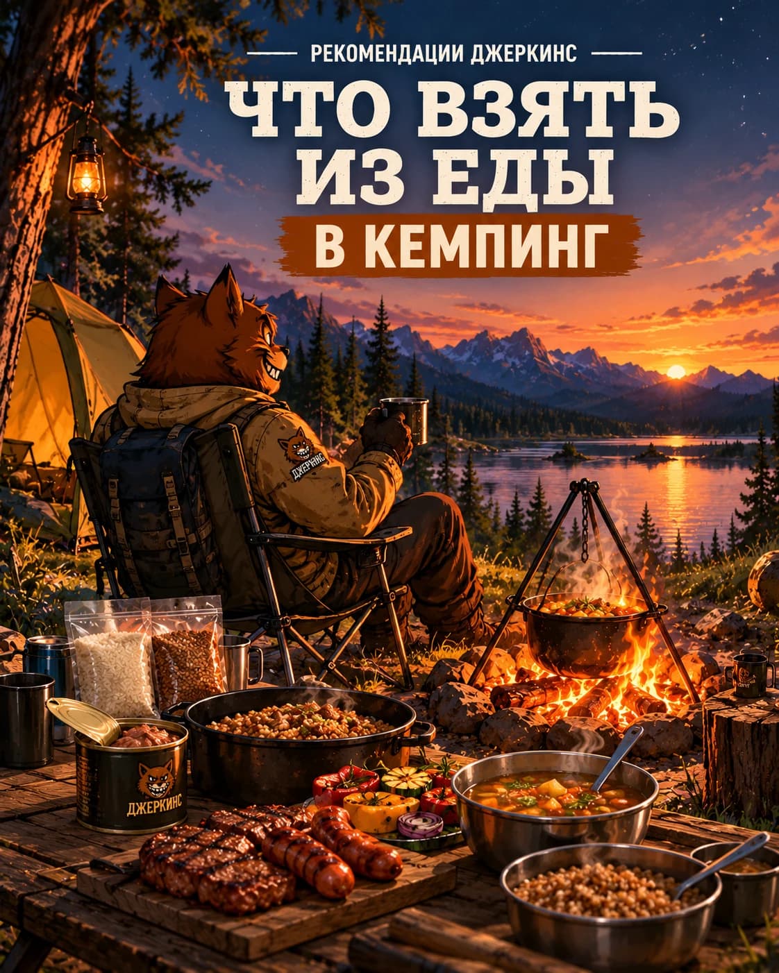 Что взять из еды в кемпинг: идеи для ужина, завтрака и перекуса - Рекомендации Джеркинс, фотография 1 из 1